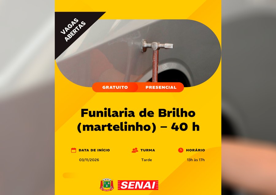 Várzea Paulista abre inscrições para curso gratuito de Funilaria de Brilho (Martelinho)